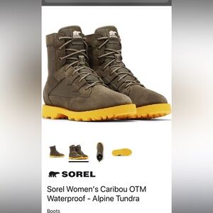 Sorel  Boots in Olive and Yellow